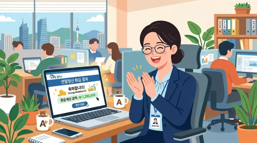 국민성장펀드 세제혜택을 통해 연말정산 소득공제를 받는 한국인 직장인
