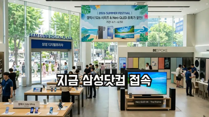 삼성전자 감사 페스티벌 행사가 진행 중인 매장 전경.