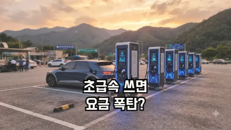 전기차를 충전하는 모습