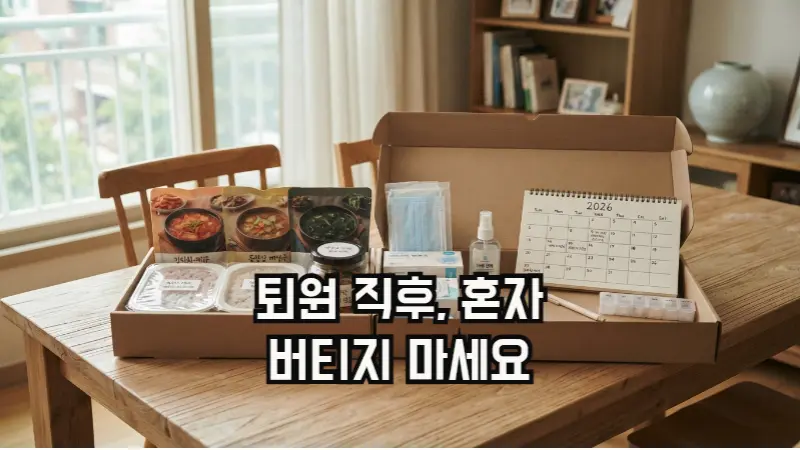 2026년 퇴원 어르신을 위한 맞춤형 단기 집중 돌봄 서비스 물품