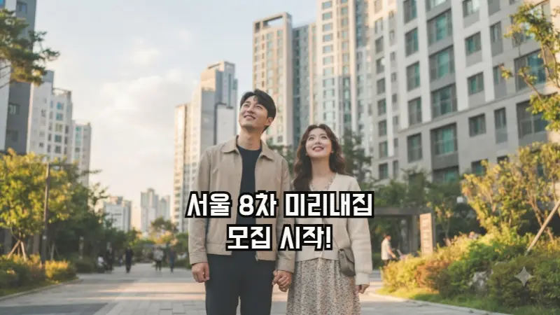서울 미리내집 8차 청약을 준비하는 신혼부부와 아파트 단지